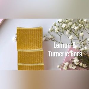 6 Bars. Lemon 🍋 and Tumeric Bar soap- Handmade